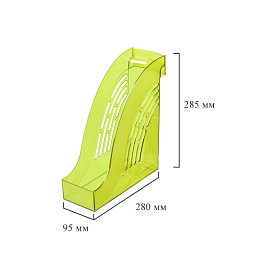 Лоток вертикальный для бумаг 95 мм Attache Яркий Офис пластиковый зеленый