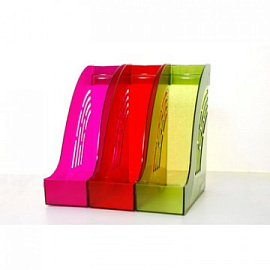 Лоток вертикальный для бумаг 95 мм Attache Яркий Офис пластиковый зеленый