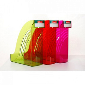 Лоток вертикальный для бумаг 95 мм Attache Яркий Офис пластиковый зеленый