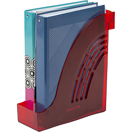 Лоток вертикальный для бумаг 95 мм Attache Яркий Офис пластиковый красный