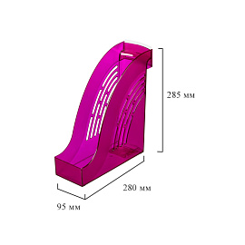Лоток вертикальный для бумаг 95 мм Attache Яркий Офис пластиковый фиолетовый