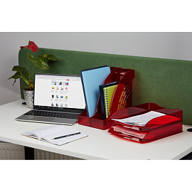 Лоток горизонтальный для бумаг Attache Яркий Офис пластиковый красный