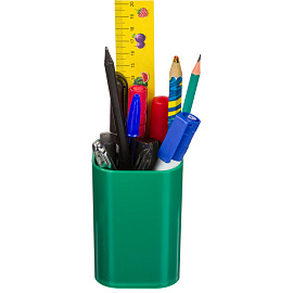 Подставка-стакан для канцелярских принадлежностей Attache зеленая 10x7x7 см