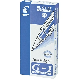 Ручка гелевая неавтоматическая Pilot BL-G1-5T синяя (толщина линии 0.3 мм)