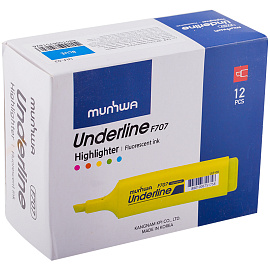 Текстовыделитель MunHwa "UnderLine" голубой, 1-5мм фото Текстовыделитель MunHwa "UnderLine" голубой, 1-5мм