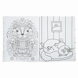 Раскраска для девочки "КОТЯТА", 242х300 мм, 80 стр., ПП, 38825