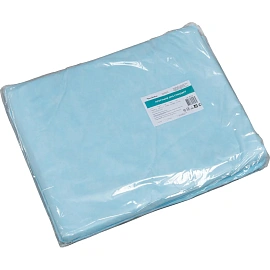 Простыня одноразовая Чистовье Стандарт нестерильная в сложении 100x80 см голубая (50 штук в упаковке)