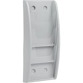 Лоток настенный A4 вертикальный (590x245 мм) из пластика 3 отделения Комус