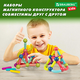Магнитный конструктор MAGNETIC STICKS, 72 магнитные детали, BRAUBERG KIDS, 665722 фото Магнитный конструктор MAGNETIC STICKS, 72 магнитные детали, BRAUBERG KIDS, 665722