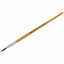 Кисть BRAUBERG, пони, круглая, № 3, 200189 фото Кисть BRAUBERG, пони, круглая, № 3, 200189