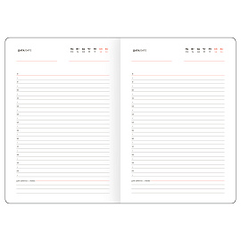 Ежедневник недатированный, А6, 136л., твердый переплет, кожзам, BG "Winner. Black", черный