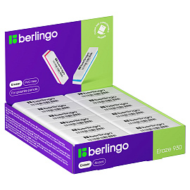 Ластик Berlingo "Eraze 930", прямоугольный, скошенный, 50*19*8мм фото Ластик Berlingo "Eraze 930", прямоугольный, скошенный, 50*19*8мм