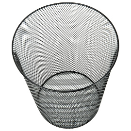 Корзина для бумаг, 9 л, металлическая, черная, BRAUBERG "Germanium", 231958