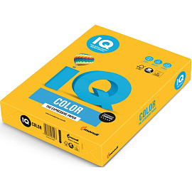 Бумага цветная для печати IQ Color желтая интенсив SY40 (А4, 80 г/кв.м, 500 листов)