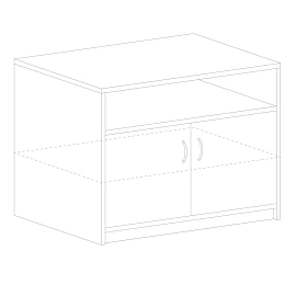 Тумба под оргтехнику Imago (венге/металлик, 770х600х680 мм)