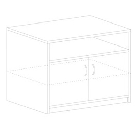 Тумба под оргтехнику Imago (венге/металлик, 770х600х680 мм)