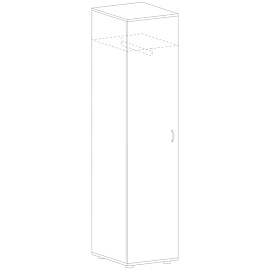 Гардероб Imago ГБ-1 (венге магия/серый, 550х365х1975 мм)