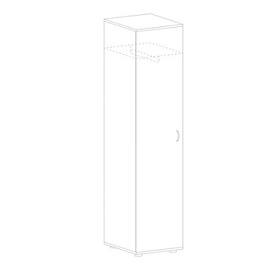 Гардероб Imago ГБ-1 (венге магия/серый, 550х365х1975 мм)