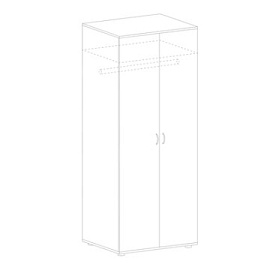 Гардероб Imago ГБ-2 (белый, 770х580х1975 мм)