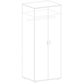 Гардероб Imago ГБ-2 (венге магия/серый, 770х580х1975 мм)