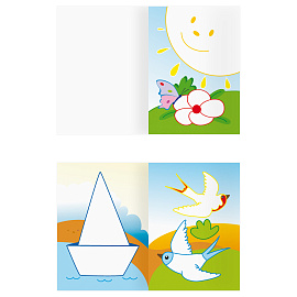 Раскраска с цв. фоном А5, 8 стр., ТРИ СОВЫ "Для малышей. Выпуск 1