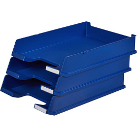 Лоток горизонтальный для бумаг Han пластиковый синий