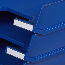 Лоток горизонтальный для бумаг Han пластиковый синий