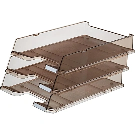 Лоток горизонтальный для бумаг Han пластиковый коричневый