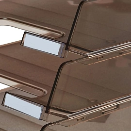 Лоток горизонтальный для бумаг Han пластиковый коричневый