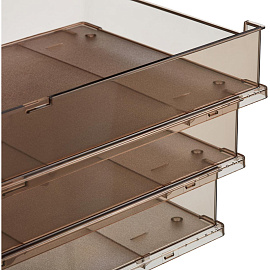 Лоток горизонтальный для бумаг Han пластиковый коричневый