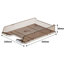 Лоток горизонтальный для бумаг Han пластиковый коричневый