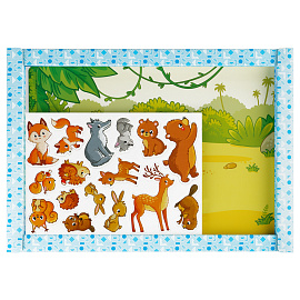 Игра развивающая на магнитах ТРИ СОВЫ "Мама и малыш", 64 эл.