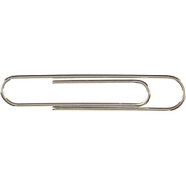 Скрепки канцелярские 50 мм Kores металлические никелированные (100 штук в упаковке)