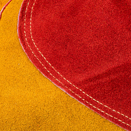 Краги сварщика спилковые усиленные Гренадер на флисовой подкладке пятипалые желтые