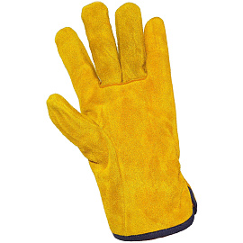 Перчатки рабочие утеплённые Диггер цельноспилковые жёлтые (размер 10.5, XL)