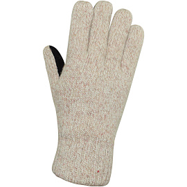 Перчатки рабочие утеплённые Айсер полушерстяные со спилковым покрытием бежевые/чёрные (5 нитей, 7 класс вязки, размер 10-11, XXL)