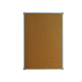Доска пробковая 60x100 см Attache металлическая рама