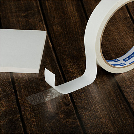 Клейкая лента двусторонняя OfficeSpace, 19мм*10м, бумажная основа фото Клейкая лента двусторонняя OfficeSpace, 19мм*10м, бумажная основа