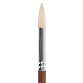 Кисть художественная профессиональная BRAUBERG ART CLASSIC, щетина, круглая, № 8, длинная ручка, 200710 фото Кисть художественная профессиональная BRAUBERG ART CLASSIC, щетина, круглая, № 8, длинная ручка, 200710