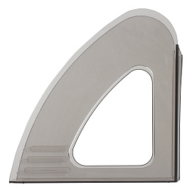 Лоток вертикальный для бумаг BRAUBERG "Delta", 240х90х240 мм, тонированный серый, 237241 фото Лоток вертикальный для бумаг BRAUBERG "Delta", 240х90х240 мм, тонированный серый, 237241