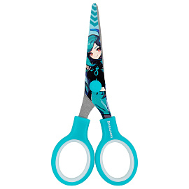 Ножницы 130 мм, мятные, с цветной печатью "Аниме", BRAUBERG ANIME, 238956