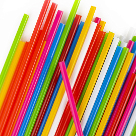 Трубочки для коктейлей прямые, пластиковые, 5 х 210 мм, цветные, КОМПЛЕКТ 250 штук, LAIMA, 608356