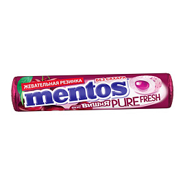 Жевательная резинка MENTOS (Ментос) Pure Fresh "Ролл Вишня", 15,5 г