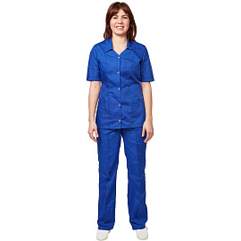 Костюм для горничных и уборщиц у12-КБР васильковый (размер 44-46, рост 170-176)