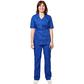 Костюм для горничных и уборщиц у12-КБР васильковый (размер 48-50, рост 170-176)