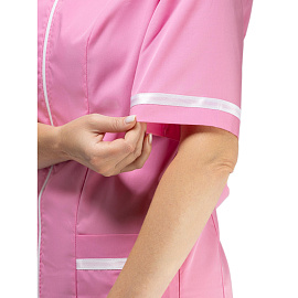 Халат медицинский женский м09-ХЛ розовый (размер 60-62, рост 158-164)