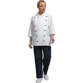 Куртка поварская у14-КУ белая рукав 3/4 (размер 52-54, рост 170-176)
