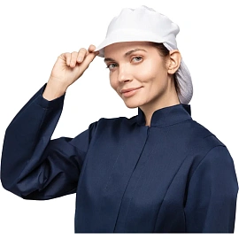 Кепи для пищевого производства женское белое универсального размера