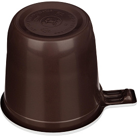 Чашка одноразовая пластиковая 200 мл коричневая/белая 50 штук в упаковке Комус Бюджет