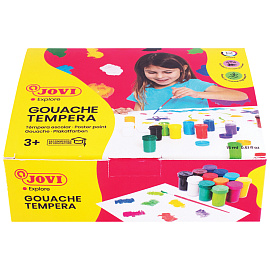 Гуашь JOVI, 12 цветов, 15мл, картон, европодвес